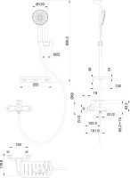 Смеситель для ванны с душем Wonzon & Woghand WW-AE3201-BG брашированное золото