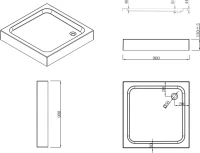 Душевой уголок Esbano ESR-8034 100х100 см, профиль хром