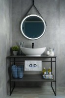 Накладная раковина GID Lago N9019 60 глянцевая белая, овальная, фаянс