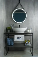 Накладная раковина GID Lago N9019 60 глянцевая белая, овальная, фаянс