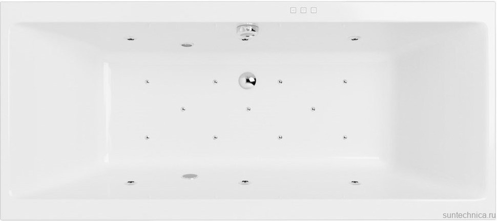 Акриловая ванна Excellent Pryzmat WAEX.PRY18.RELAX 180x80 см, встраиваемая, с гидромассажем, белая, с каркасом, со сливом-переливом