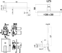 Душевой комплект Paffoni Elle KITEL015CR/M С ВНУТРЕННЕЙ ЧАСТЬЮ, верхний душ 20 см, хром