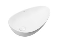 Накладная раковина Abber Bequem AC2117 59 глянцевая белая, фаянс