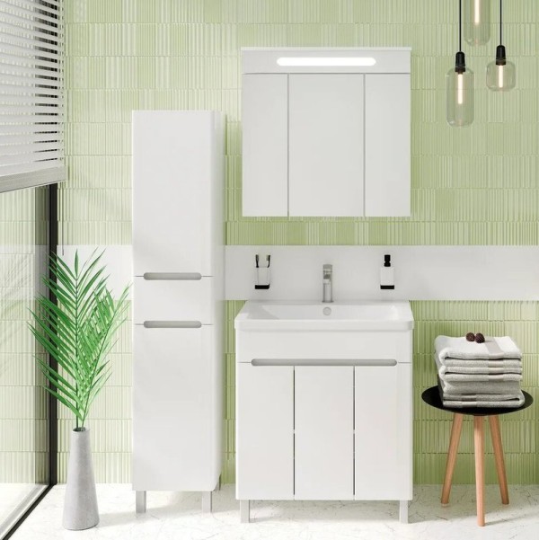 Мебель для ванной комнаты Runo Парма 75, напольная, 3 двери