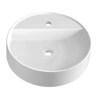 Накладная раковина Belux Эвора 53 глянцевая белая, круглая, с 1 отверстием под смеситель