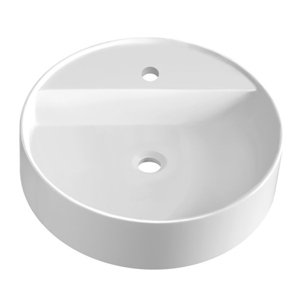 Накладная раковина Belux Эвора 53 глянцевая белая, круглая, с 1 отверстием под смеситель