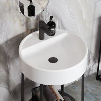 Накладная раковина Belux Эвора 53 глянцевая белая, круглая, с 1 отверстием под смеситель