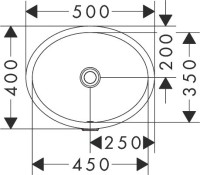 Раковина Hansgrohe Xuniva D 60152450 45x35, белая