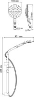 Душевой комплект Смеситель Wasserkraft Alme 1501 + Гарнитур A044