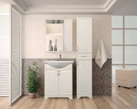 Шкаф пенал для ванной Style Line Олеандр-2 36 Люкс, рельеф пастель