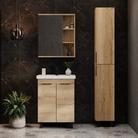 Тумба с раковиной Onika Легран 50 напольная, дуб галифакс