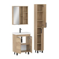 Тумба с раковиной Onika Легран 50 напольная, дуб галифакс