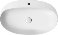 Накладная раковина Azzurra Elegance 60 белая, овальная, фаянс, с 1 отверстием под смеситель