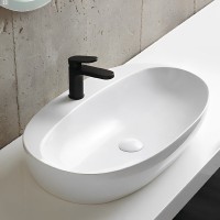 Накладная раковина Azzurra Elegance 60 белая, овальная, фаянс, с 1 отверстием под смеситель