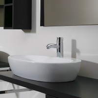 Накладная раковина Azzurra Elegance 60 белая, овальная, фаянс, с 1 отверстием под смеситель