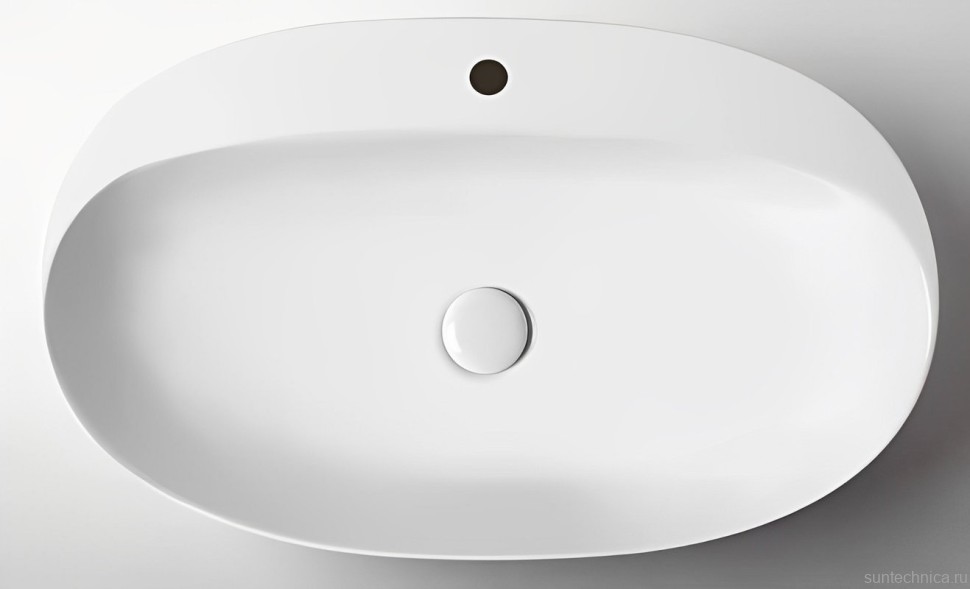 Накладная раковина Azzurra Elegance 60 белая, овальная, фаянс, с 1 отверстием под смеситель