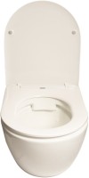 Комплект Унитаз подвесной SantiLine SL-5005 безободковый, с микролифтом + Инсталляция AlcaPlast AM101/1120-4:1 RU M578-0001 кнопка смыва черная