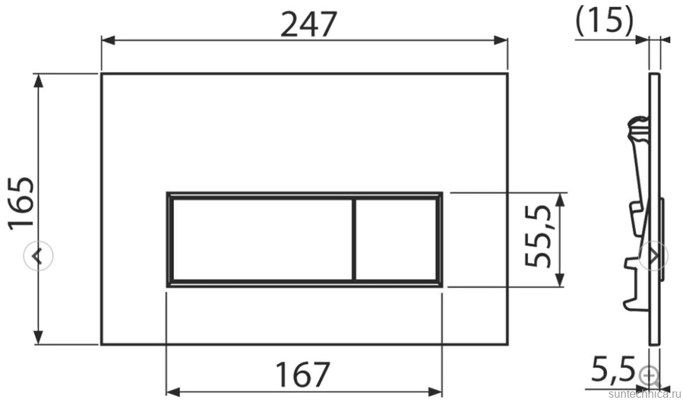 Комплект Унитаз подвесной SantiLine SL-5005 безободковый, с микролифтом + Инсталляция AlcaPlast AM101/1120-4:1 RU M578-0001 кнопка смыва черная