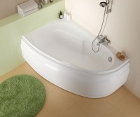 Акриловая ванна Cersanit Joanna WA-JOANNA*140-L 140x90 см, угловая, левая, встраиваемая, белая, асимметричная, на ножках