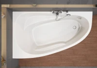 Акриловая ванна Cersanit Joanna WA-JOANNA*140-L 140x90 см, угловая, левая, встраиваемая, белая, асимметричная, на ножках