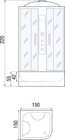 Душевой бокс River Temza 150/150 МТ Душевой бокс River Temza 150/150 МТ