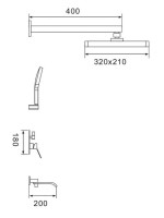 Душевая система встраиваемая Shevanik S4035, хром