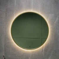 Зеркало круглое Art&Max Asti 80, с подсветкой, золото