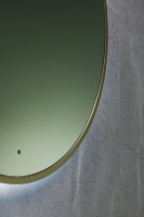 Зеркало круглое Art&Max Asti 80, с подсветкой, золото