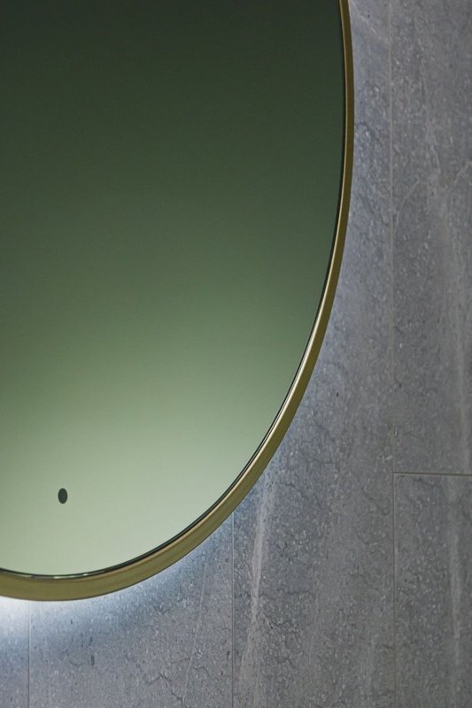 Зеркало круглое Art&Max Asti 80, с подсветкой, золото