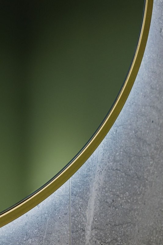 Зеркало круглое Art&Max Asti 80, с подсветкой, золото