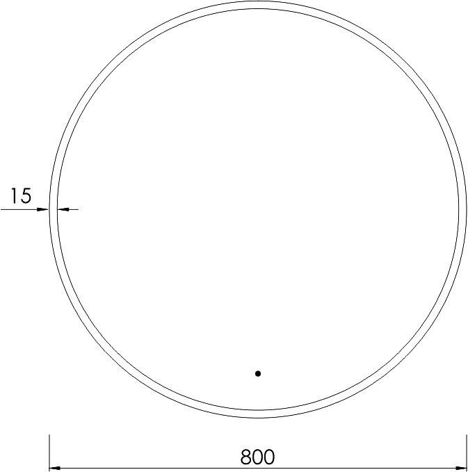 Зеркало круглое Art&Max Asti 80, с подсветкой, золото
