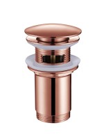 Донный клапан для раковины Abber AF0010MRG с переливом, розовое золото