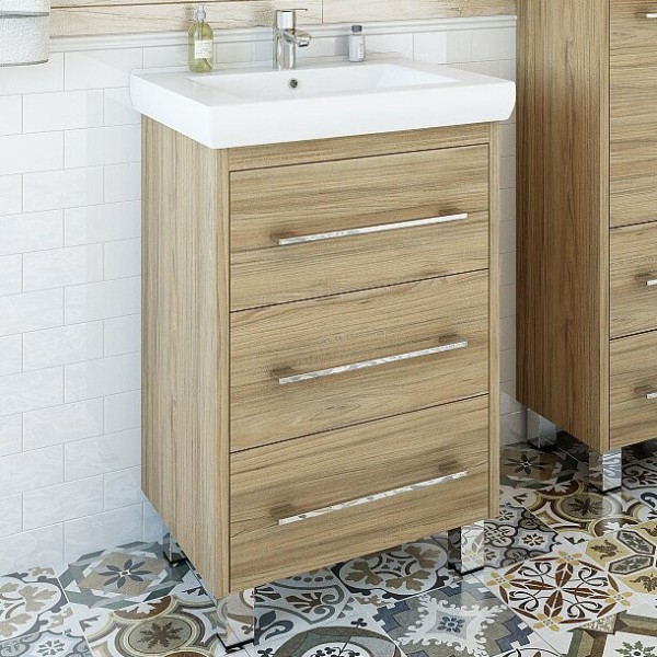 Тумба с раковиной Sanflor Ларго 60, швейцарский вяз