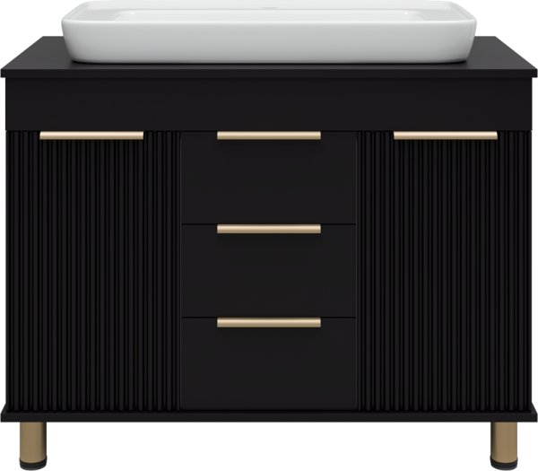Тумба под раковину Brevita Enfida 100 напольная, черная