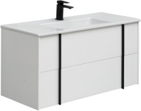 Тумба с раковиной Allen Brau Reality 100 подвесная, белый матовый, раковина Fantasy Flat 102x47, белая