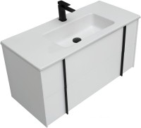 Тумба с раковиной Allen Brau Reality 100 подвесная, белый матовый, раковина Fantasy Flat 102x47, белая