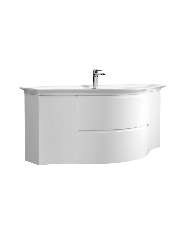 Тумба с раковиной Belux Версаль 141 подвесная, белая глянцевая