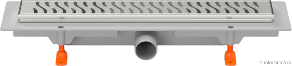 Душевой трап (лоток) MCH Chudej Harmony CH350HN 35 см, решетка хром, с сифоном