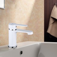 Смеситель для раковины Frap H41 F1041 белый, хром