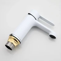 Смеситель для раковины Frap H41 F1041 белый, хром Смеситель для раковины Frap H41 F1041 белый, хром