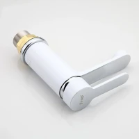Смеситель для раковины Frap H41 F1041 белый, хром Смеситель для раковины Frap H41 F1041 белый, хром