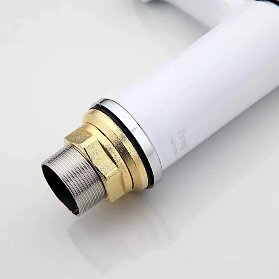 Смеситель для раковины Frap H41 F1041 белый, хром