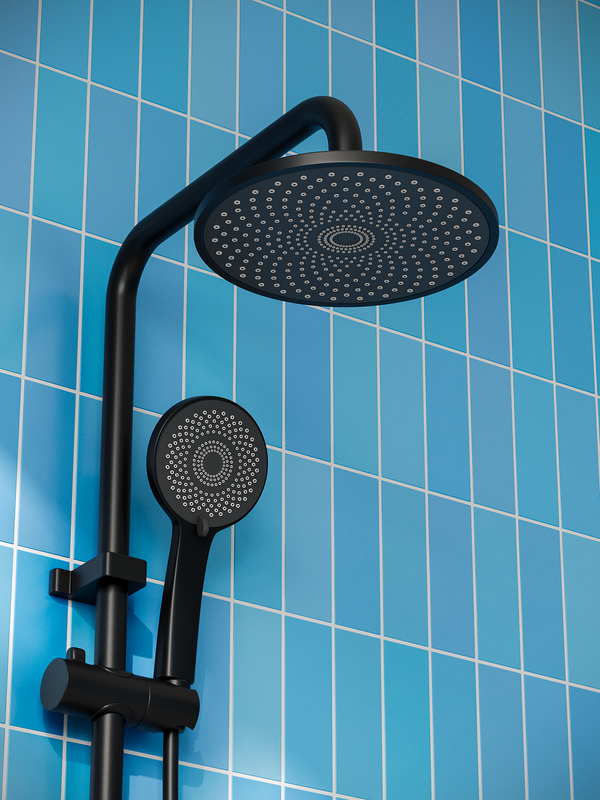 Душевая стойка РМС PL7 PL7BL-009DK черная