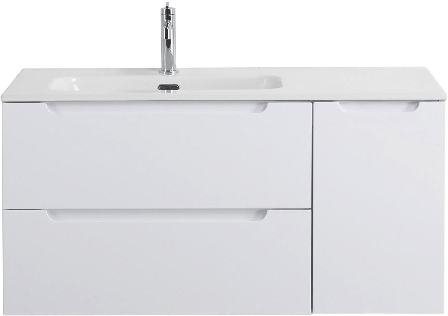 Тумба с раковиной BelBagno Etna 100 L 2 ящика. дверца, bianco lucido