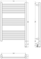Полотенцесушитель электрический Сунержа Богема 3.1 020-6005-8050 90x55 см, подключение справа, шампань, лесенка