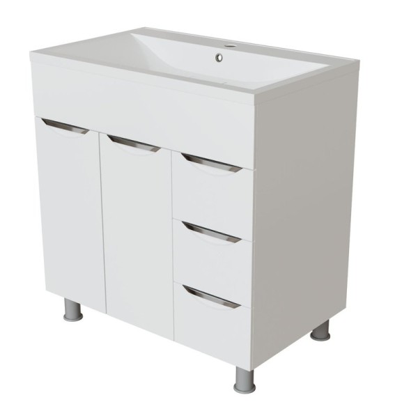 Тумба д/ванной "ЭТЬЕН-80" под раковину Нелли-80 (MIXLINE) (ПВХ)