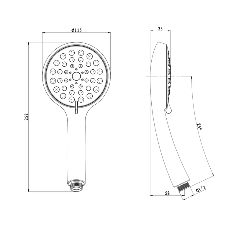 Душевая лейка Olive'S D189 хром