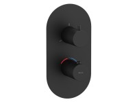 Термостатический смеситель встраиваемый Ravak Espirit ES 067.20BLM.O3.RB07C С ВНУТРЕННЕЙ ЧАСТЬЮ, для ванны с душем, матовый черный