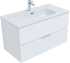 Мебель для ванной Aquanet Алвита 90 подвесная, белая матовая, 2 ящика