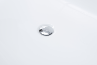 Акриловая ванна Grossman Fly GR-1103M 160x80 см, отдельностоящая, белая матовая, овальная, с каркасом, со сливом-переливом